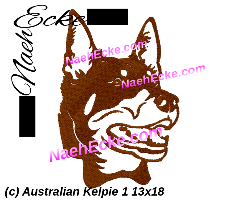 Stickdatei Australian Kelpie 1 13x18