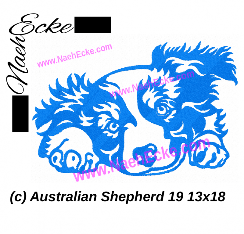 Embroidery Australian Shepherd 19 5x7