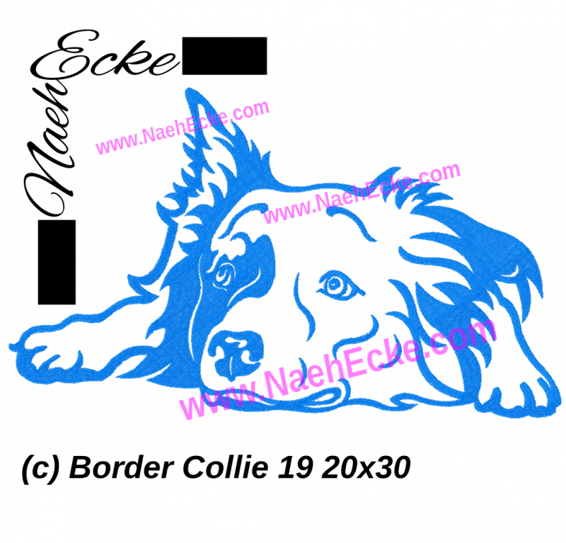 Stickdatei Border Collie 19 20x30 / 18x30