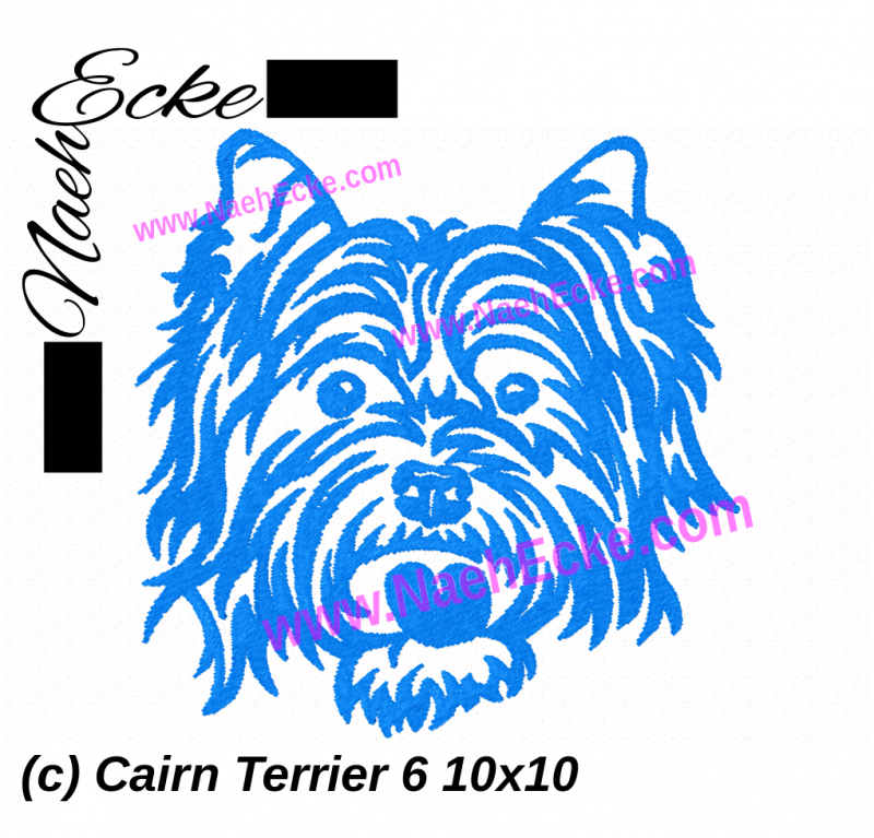 Embroidery Cairn Terrier 6 4x4