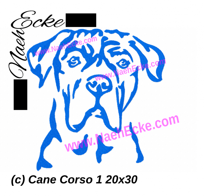 Stickdatei Cane Corso 1 20x30 / 20x20 / 20x28