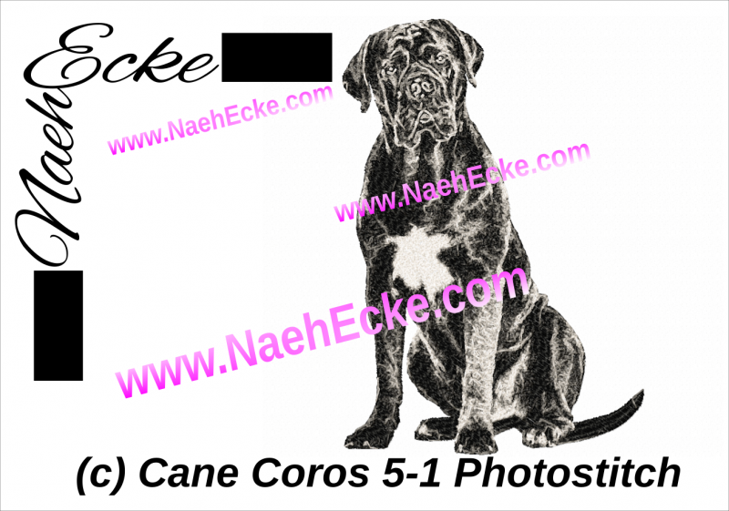 Stickdatei Cane Corso 5-1 20x30 / 20x28 / 20x20