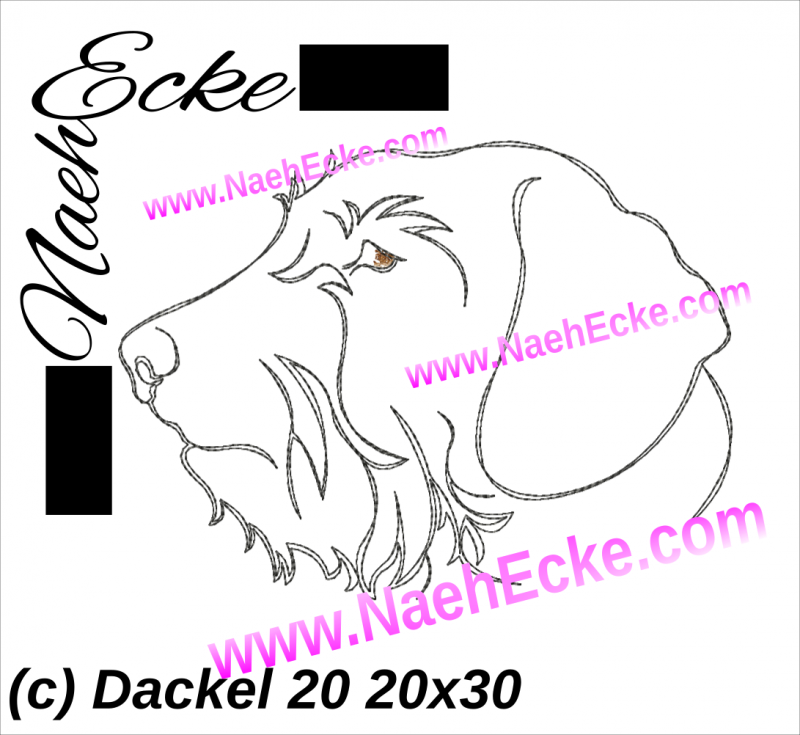 Stickdatei Dackel 20 20x30 / 20x28