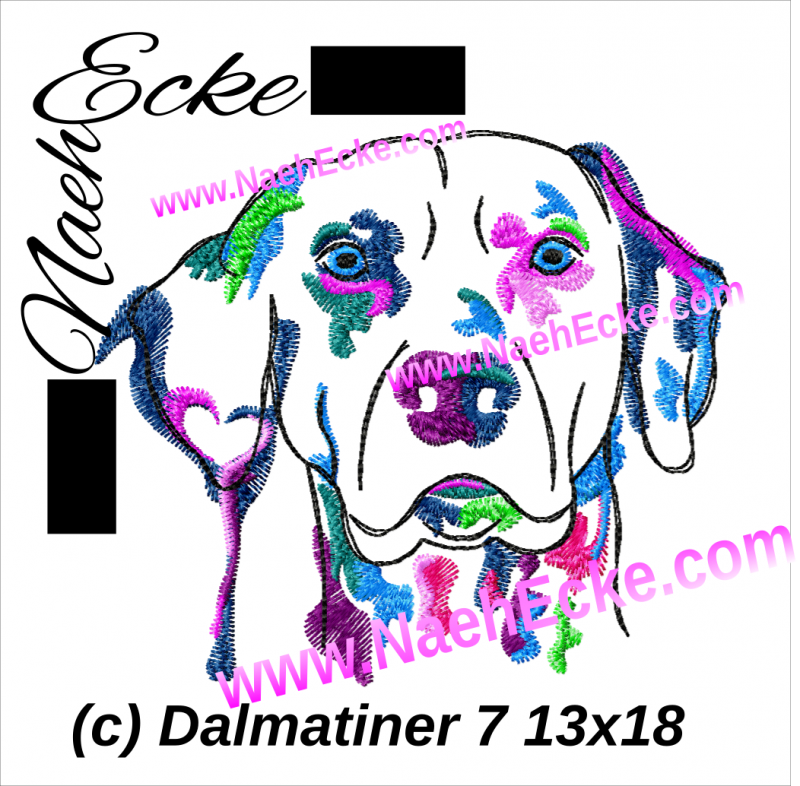 Stickdatei Dalmatiner 7 13x18