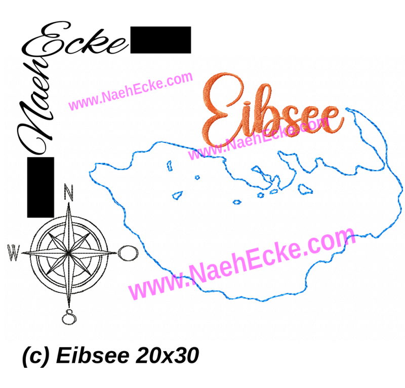 Stickdatei Eibsee 20x30 / 20x36