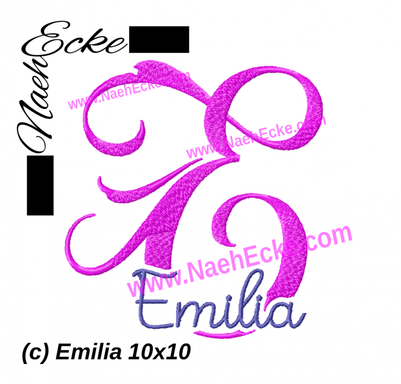 Stickdatei Emilia 10x10