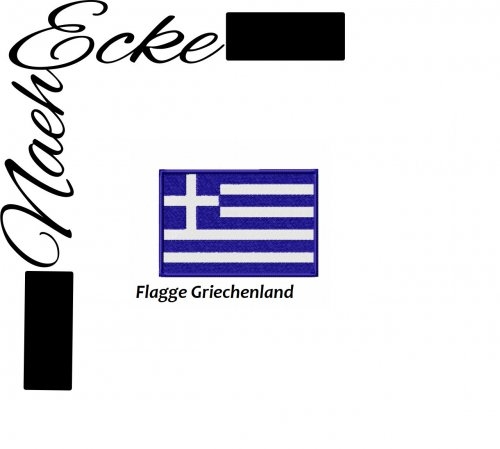 Stickdatei Flagge Griechenland 9x6 Cm