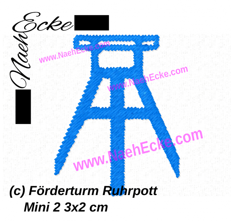 Stickdatei Förderturm Ruhrpott 3x2