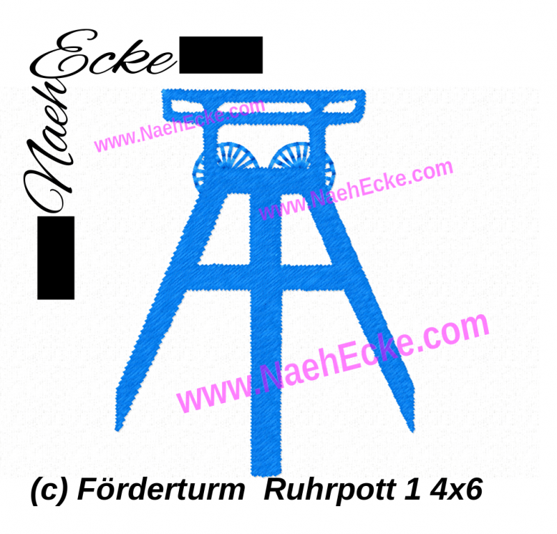 Stickdatei Förderturm Ruhrpott 6x4