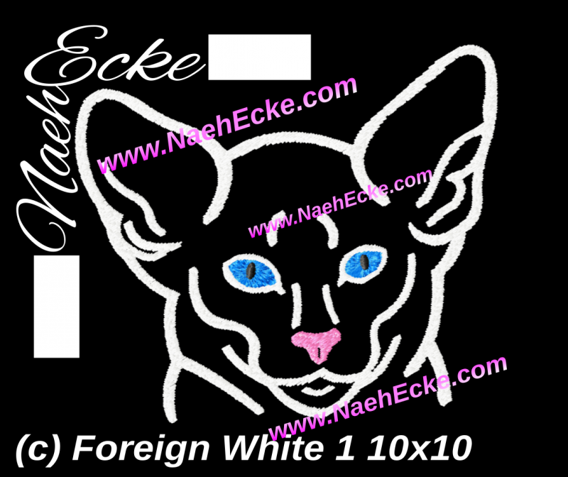 Stickdatei Foreign White 1 10x10