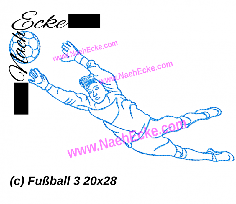 Stickdatei Fußball 3 20x28