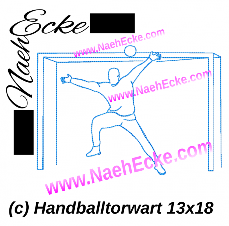 Embroidery handball goalkeeper 1 5x7