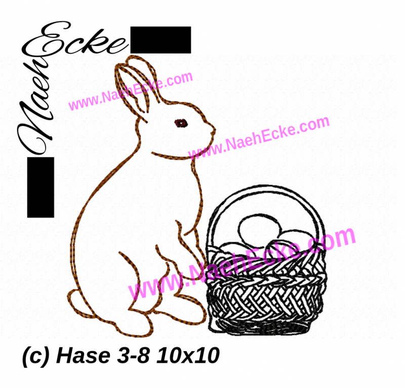 Stickdatei Hase Nr. 03-8 10x10