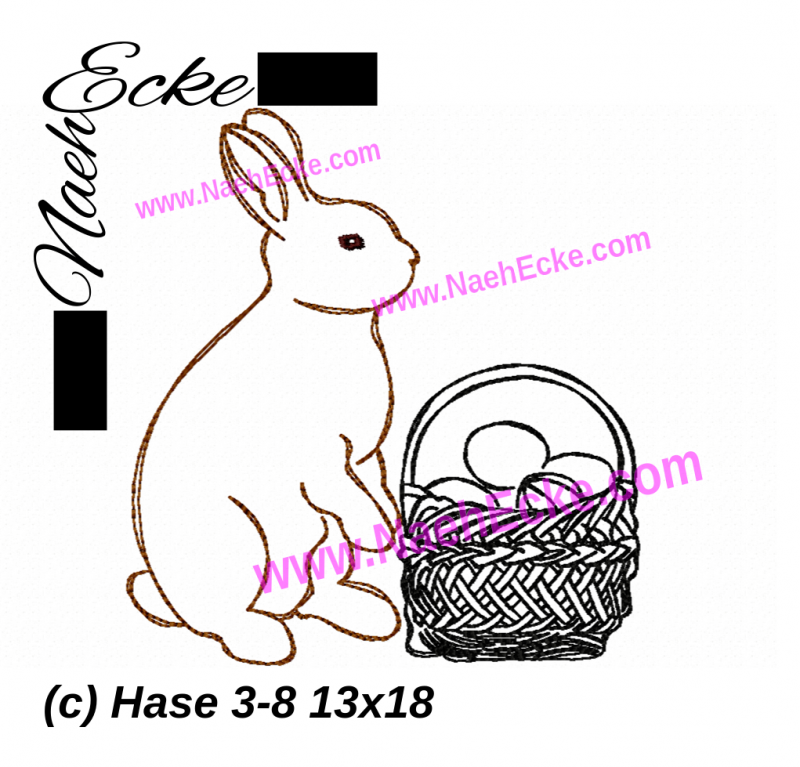 Stickdatei Hase Nr. 03-8 13x18 / 14x20