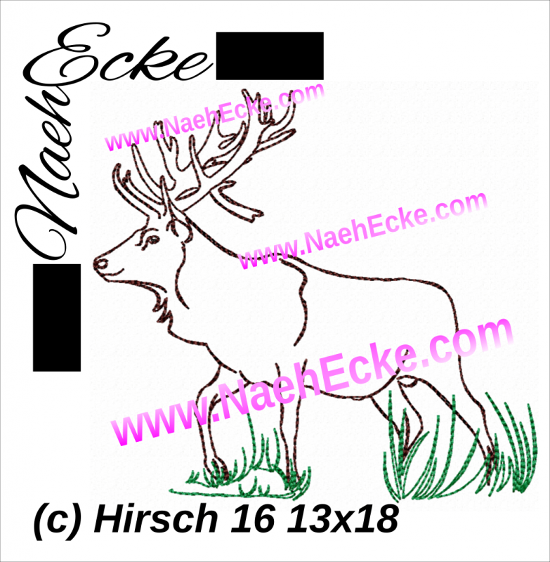 Stickdatei Hirsch Nr. 16 13x18