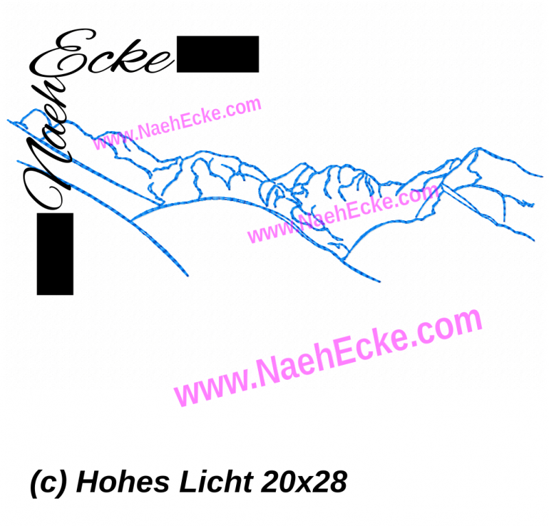 Stickdatei Hohes Licht / Hochlichtgruppe 20x28 / 18x30