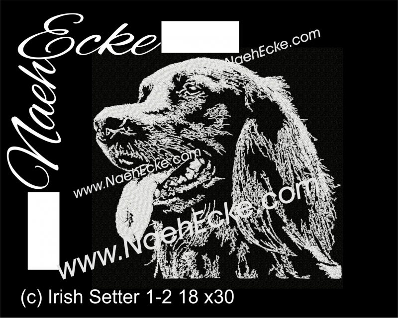 Stickdatei Irish Setter Nr. 1-2 18x30 quer Scrib-Art