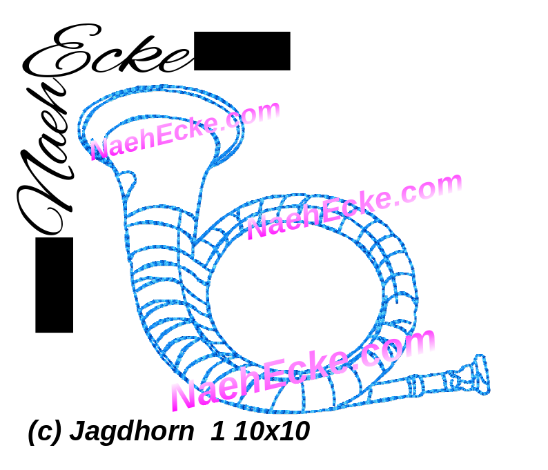 Stickdatei Jagdhorn 1 10x10