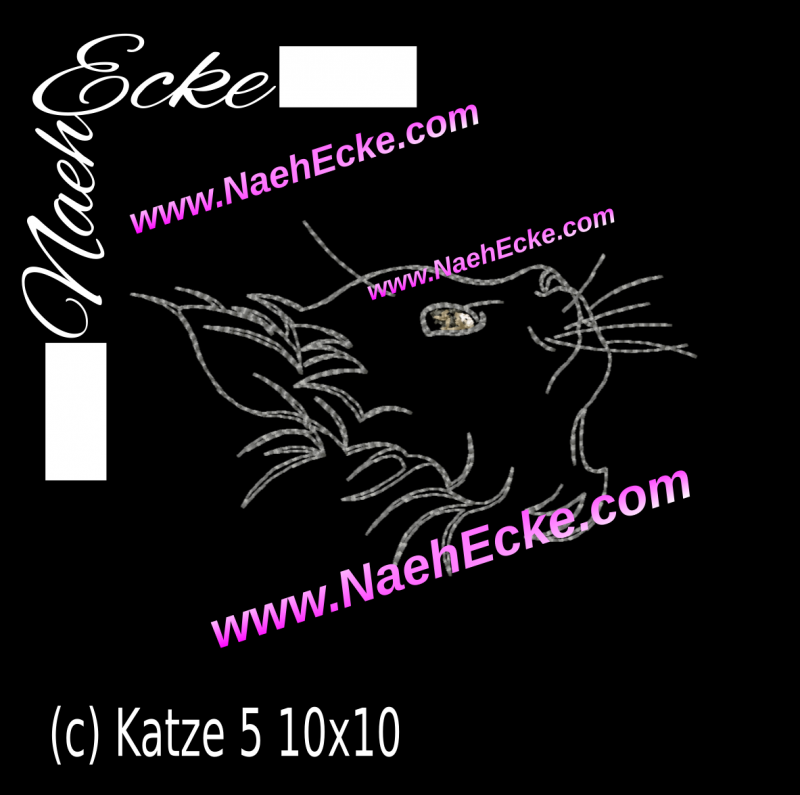 Stickdatei Katze 5 10x10