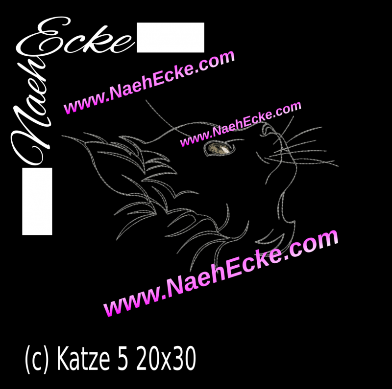 Stickdatei Katze 5 20x30