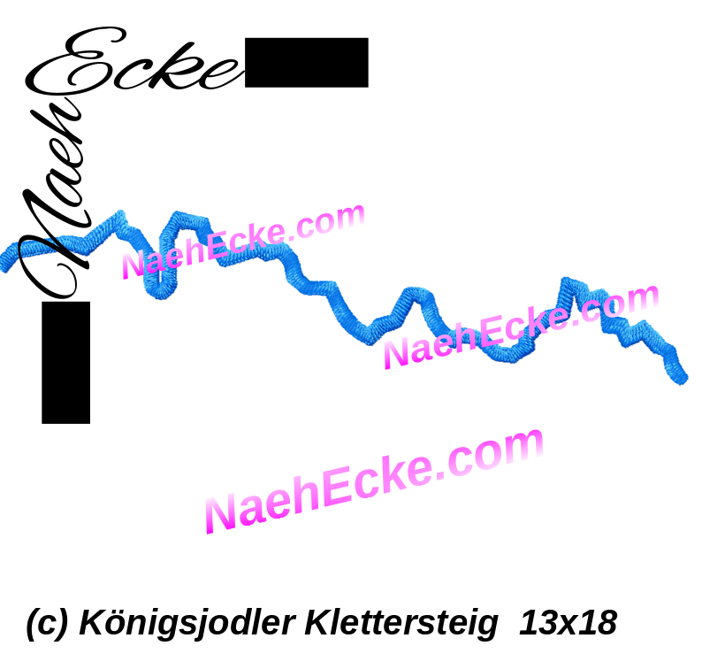 Stickdatei Königsjodler Klettersteig 13x18 / 14x20