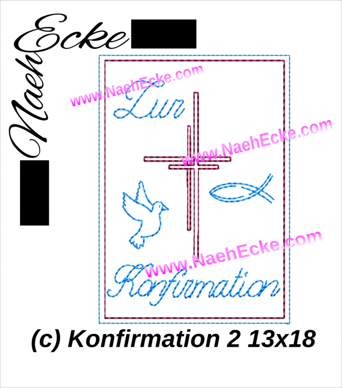 Stickdatei Konfirmation 2 13x18 ITH