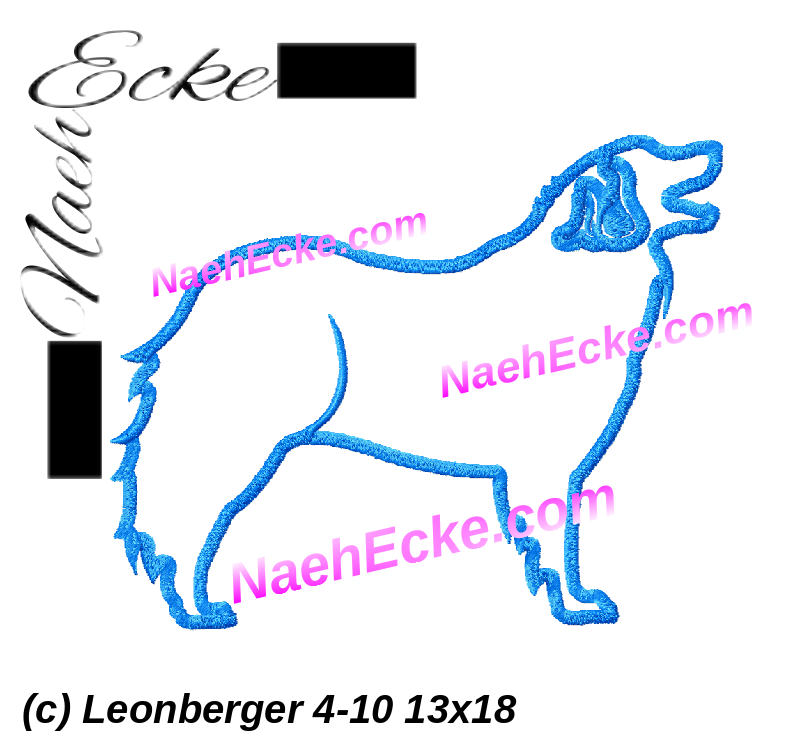 Stickdatei Leonberger 4-10 13x18 / 14x20