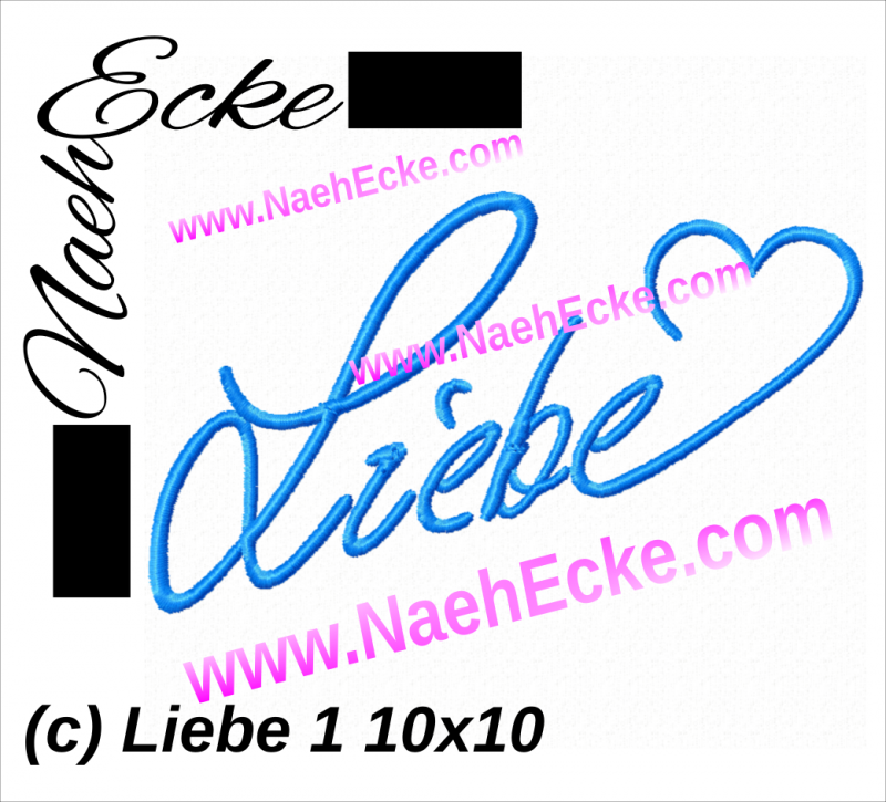 Stickdatei Liebe 1 10x10