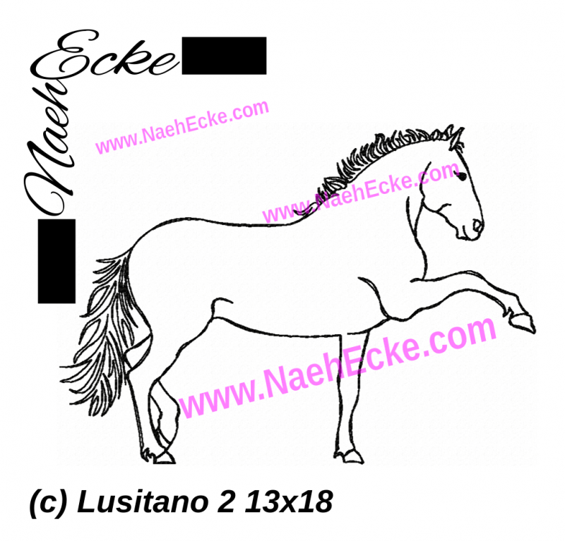 Stickdatei Lusitano 2 13x18 / 14x20