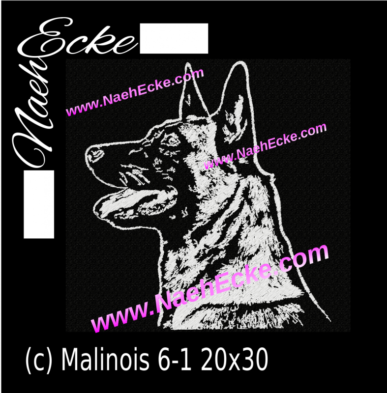 Stickdatei Malinois 6-1 20x30 / 20x20 / 20x28