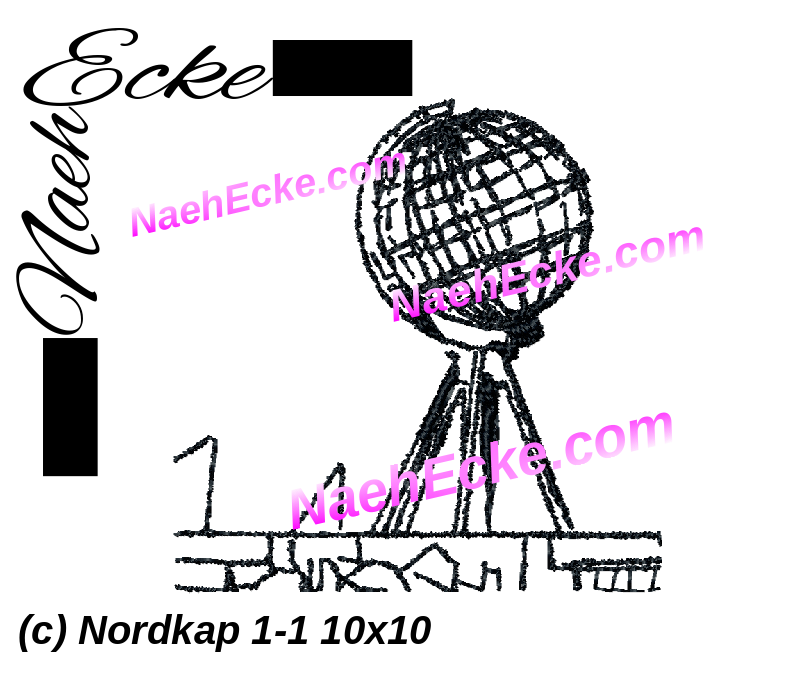 Stickdatei Nordkap 1-1 10x10