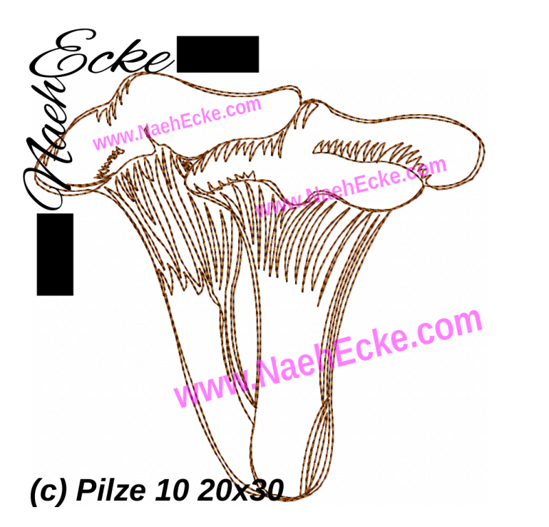 Stickdatei Pilze 10 Doodle 20x30 / 20x28