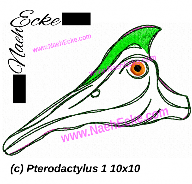 Stickdatei Pterodactylus 1 10x10