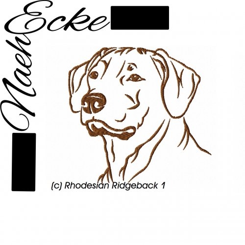 Stickdatei Rhodesian Ridgeback Nr. 1 20x30 