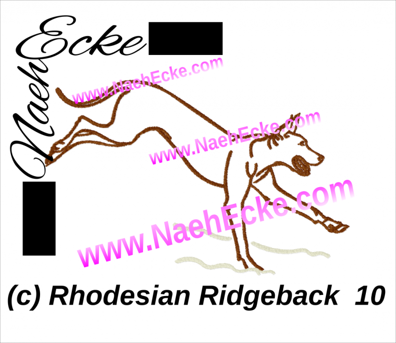 Stickdatei Rhodesian Ridgeback Nr. 10 13x18