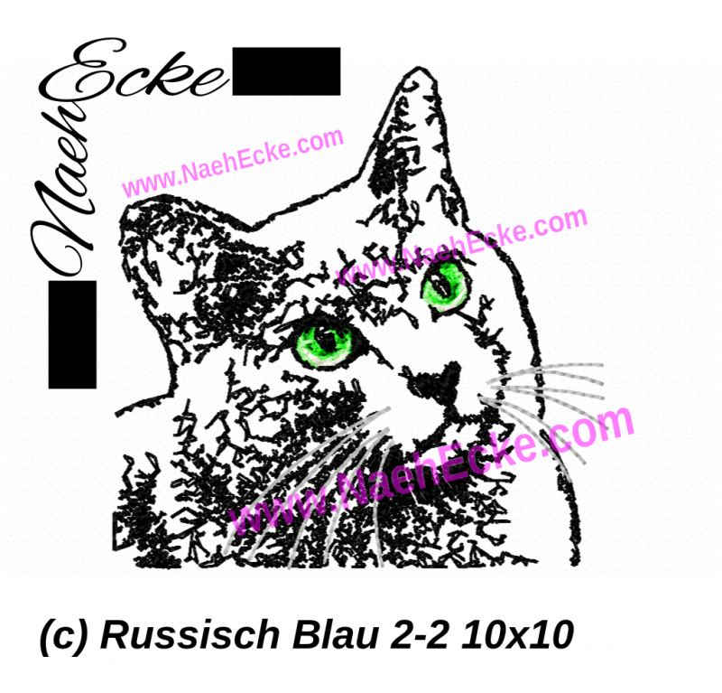 Stickdatei Russisch Blau 2-2 10x10