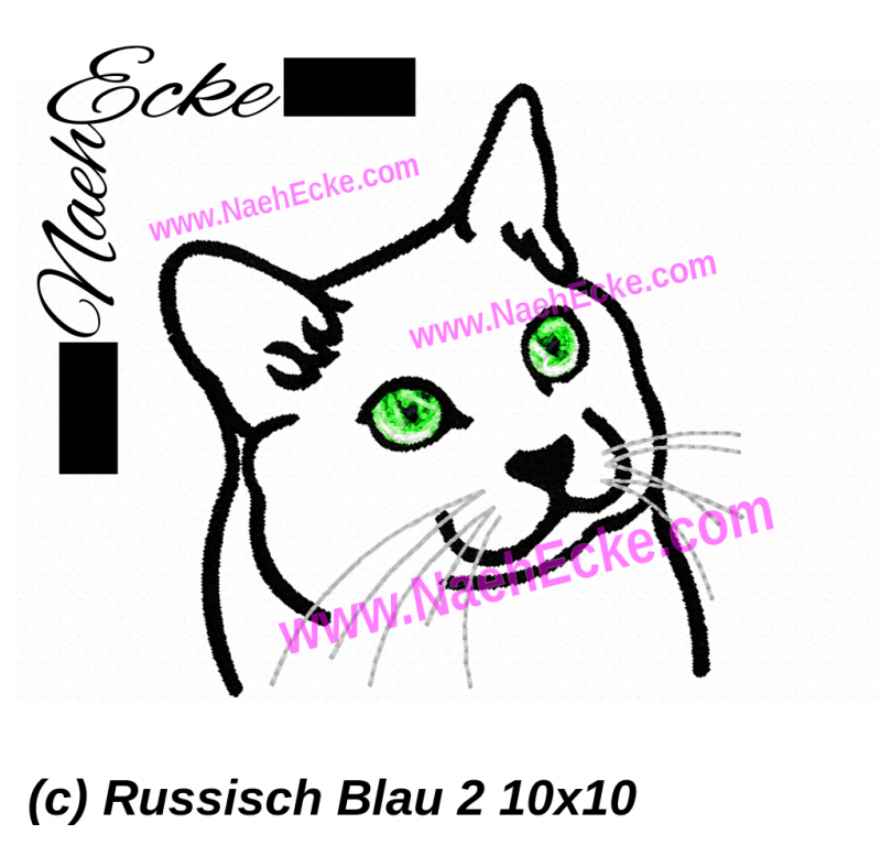 Stickdatei Russisch Blau 2 10x10