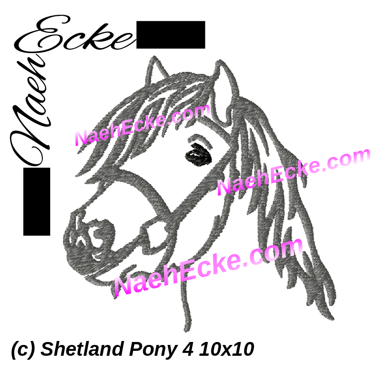 Stickdatei Shetland Pony 4 10x10