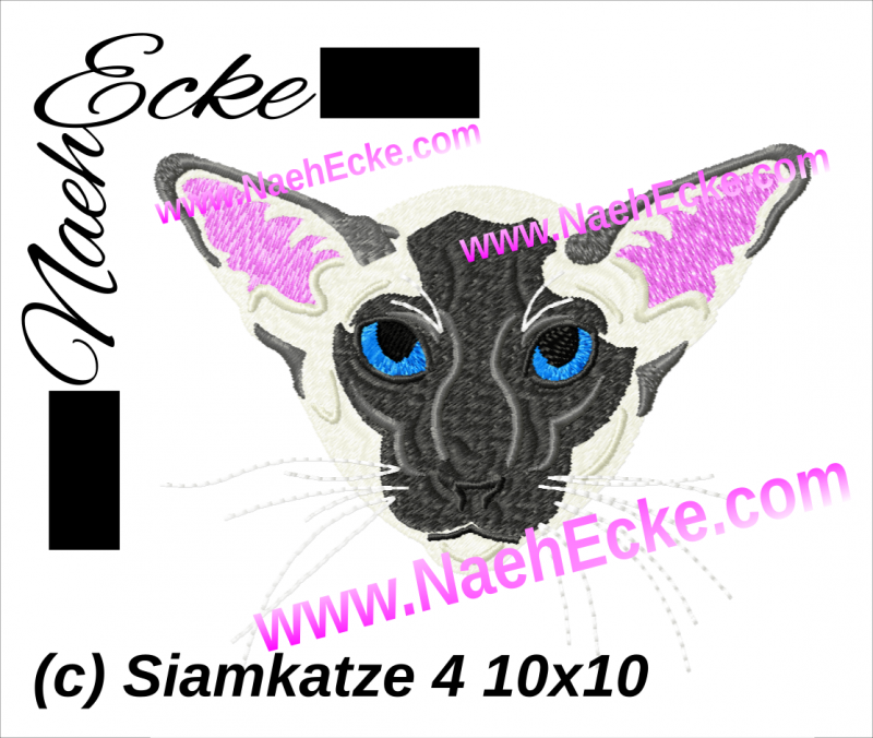 Stickdatei Siamkatze 4 10x10