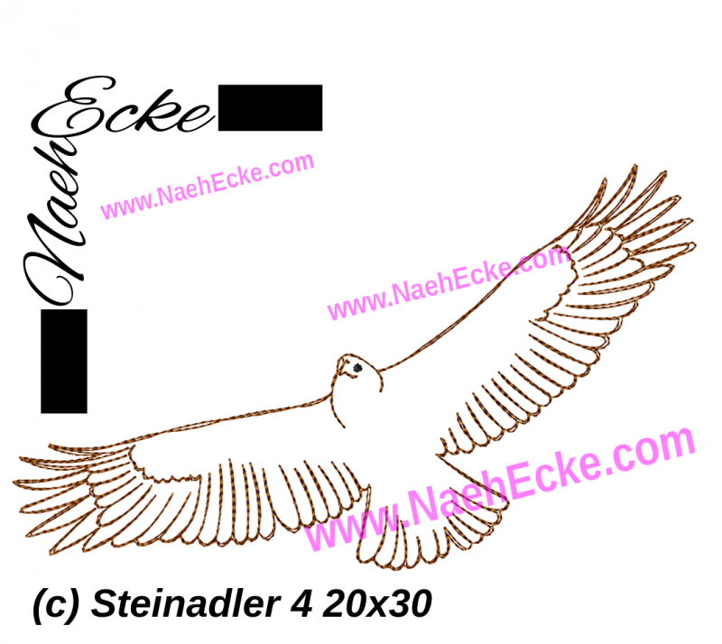 Stickdatei Steinadler 4 20x30 / 20x36