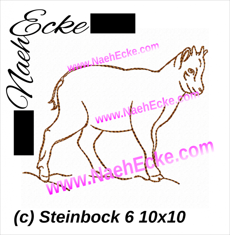 Stickdatei Steinbock Nr. 6 10x10