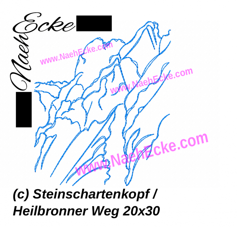 Stickdatei Steinschartenkopf / Heilbronner Weg 20x30