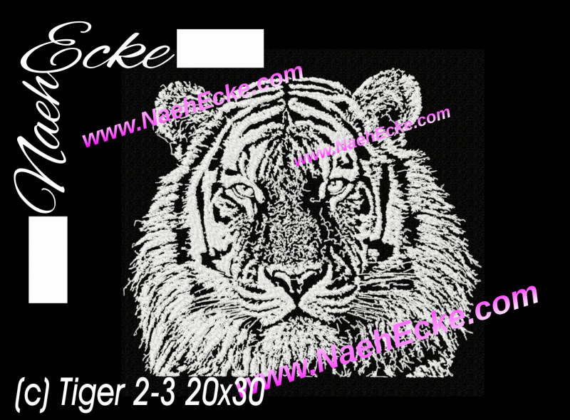 Stickdatei Tiger 2-3 20x30