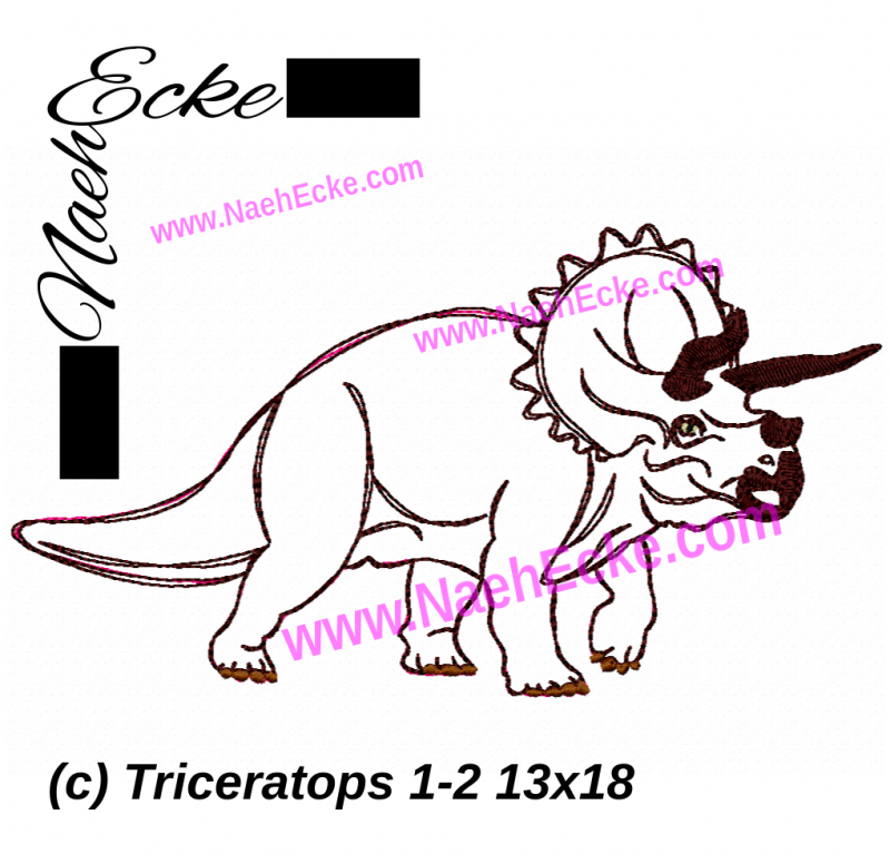 Stickdatei Triceratops 1-2 13x18 / 14x20