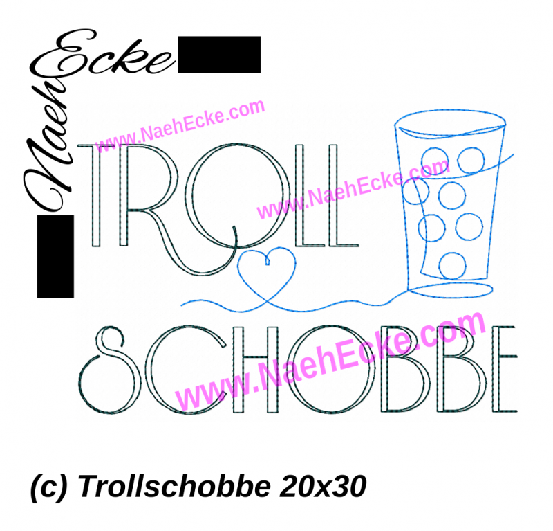 Stickdatei Trollschobbe 20x30 / 20x28