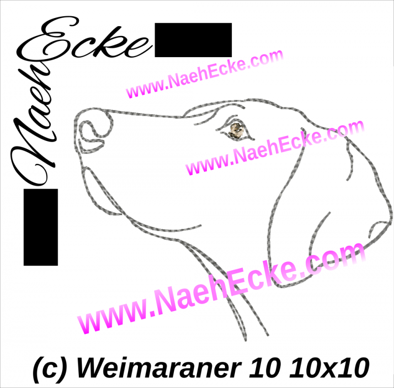 Stickdatei Weimaraner Nr. 10 10x10