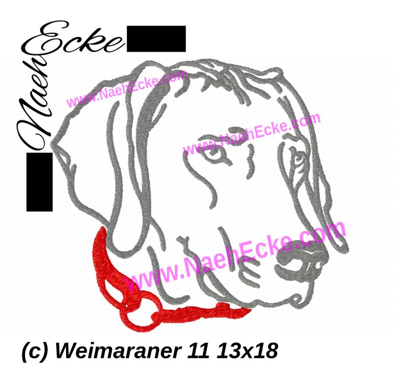 Stickdatei Weimaraner 11 13x18 / 14x20