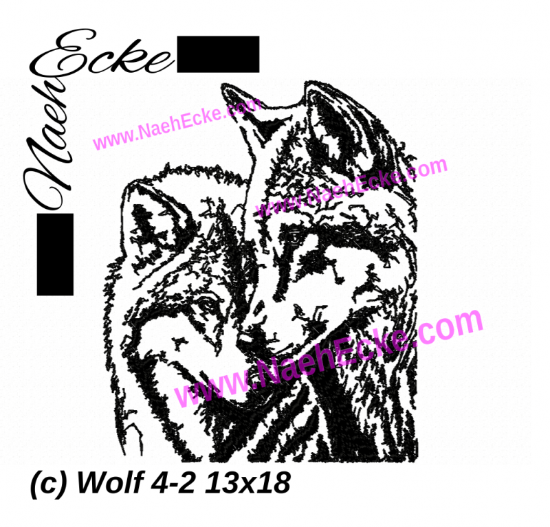 Stickdatei Wolf Nr. 4-2 13x18 / 14x20