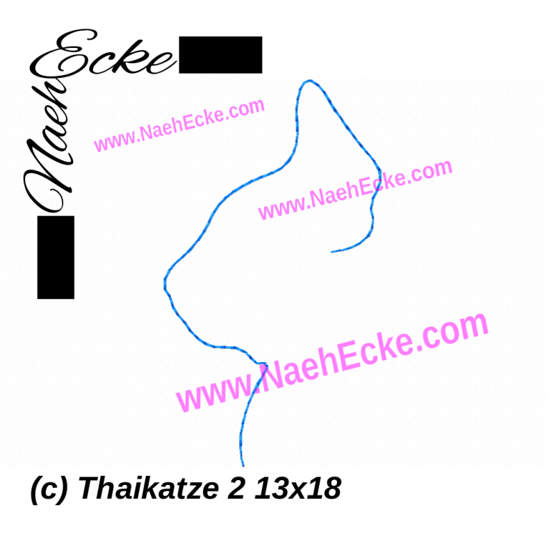 Stickdatei Thaikatze 2 13x18 / 14x20