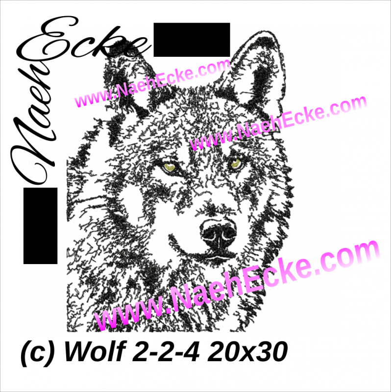 Stickdatei Wolf Nr. 2-2-4 20x30